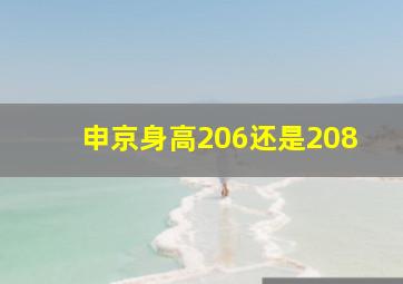 申京身高206还是208