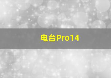 电台Pro14