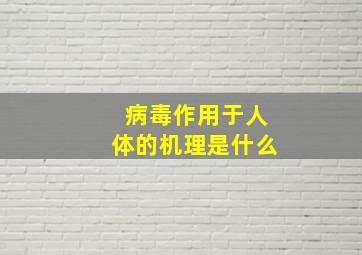 病毒作用于人体的机理是什么