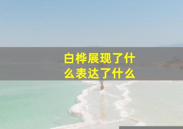 白桦展现了什么表达了什么