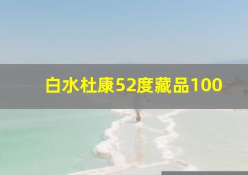 白水杜康52度藏品100