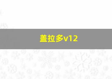 盖拉多v12