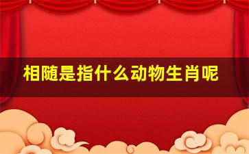 相随是指什么动物生肖呢