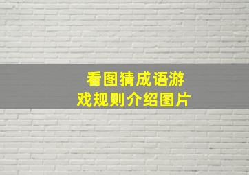 看图猜成语游戏规则介绍图片