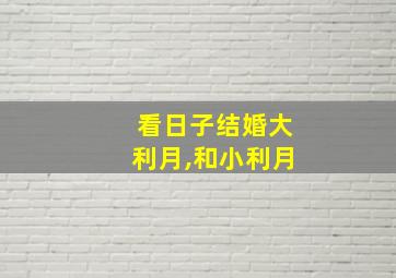 看日子结婚大利月,和小利月