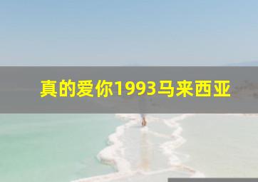 真的爱你1993马来西亚