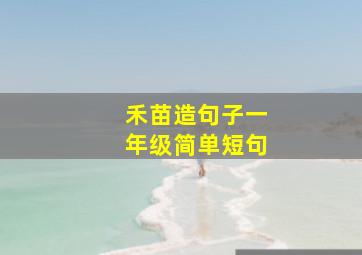 禾苗造句子一年级简单短句