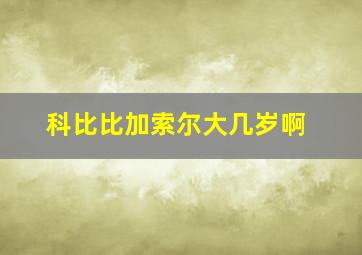 科比比加索尔大几岁啊