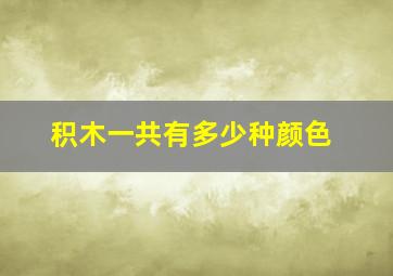 积木一共有多少种颜色