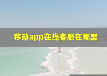 移动app在线客服在哪里