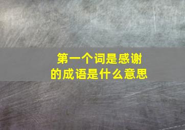 第一个词是感谢的成语是什么意思