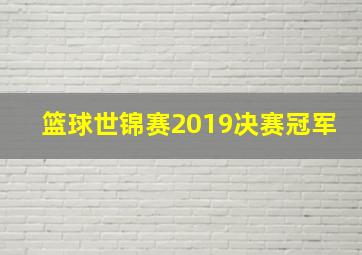 篮球世锦赛2019决赛冠军