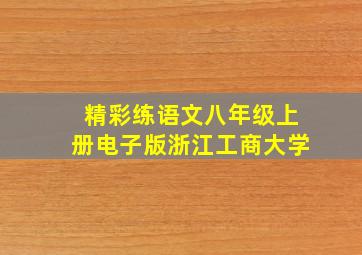 精彩练语文八年级上册电子版浙江工商大学