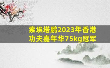 索埃塔鹏2023年香港功夫嘉年华75kg冠军