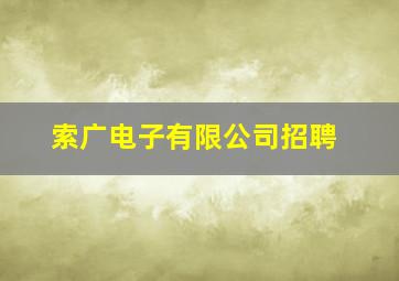 索广电子有限公司招聘