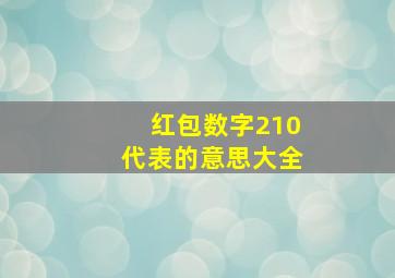 红包数字210代表的意思大全