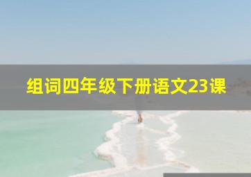 组词四年级下册语文23课