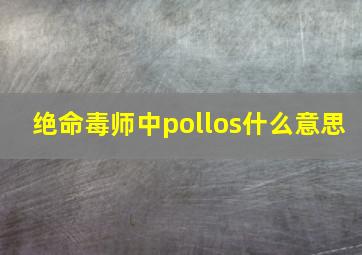 绝命毒师中pollos什么意思