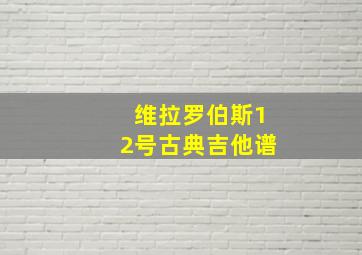 维拉罗伯斯12号古典吉他谱