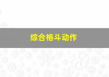 综合格斗动作