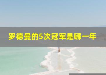 罗德曼的5次冠军是哪一年