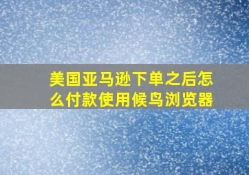 美国亚马逊下单之后怎么付款使用候鸟浏览器