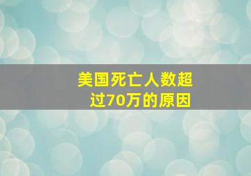 美国死亡人数超过70万的原因