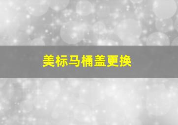 美标马桶盖更换