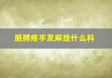 胳膊疼手发麻挂什么科