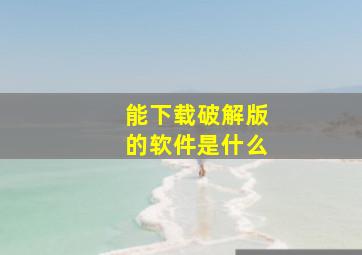 能下载破解版的软件是什么