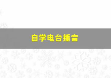 自学电台播音