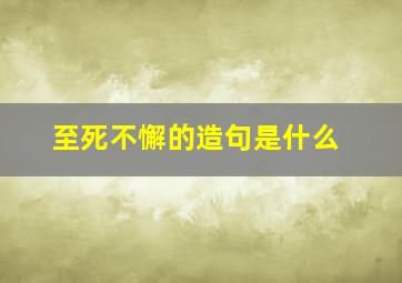 至死不懈的造句是什么