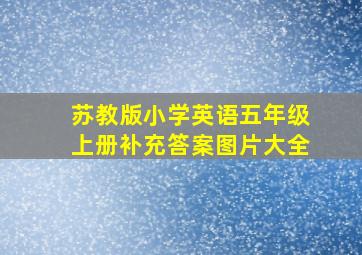 苏教版小学英语五年级上册补充答案图片大全