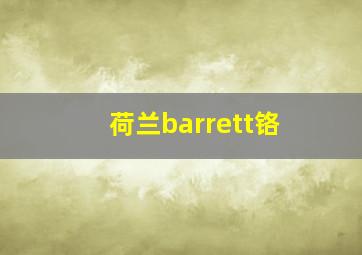 荷兰barrett铬