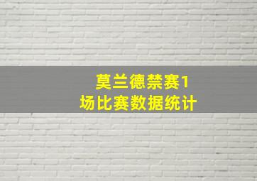 莫兰德禁赛1场比赛数据统计