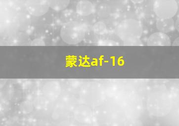 蒙达af-16