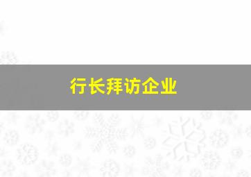 行长拜访企业