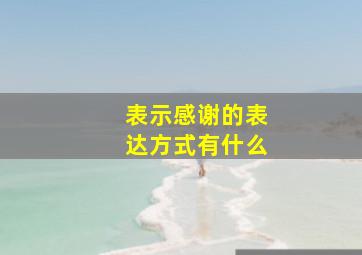 表示感谢的表达方式有什么