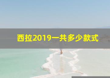 西拉2019一共多少款式