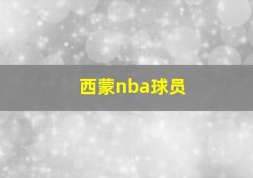 西蒙nba球员