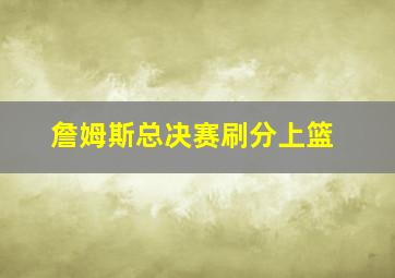 詹姆斯总决赛刷分上篮