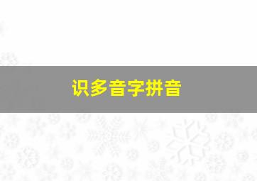 识多音字拼音