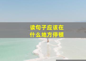 读句子应该在什么地方停顿