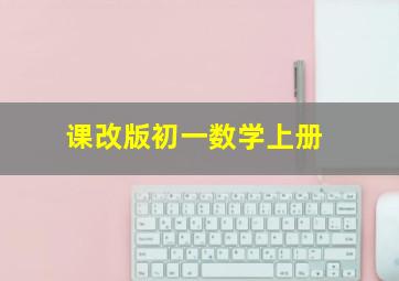 课改版初一数学上册