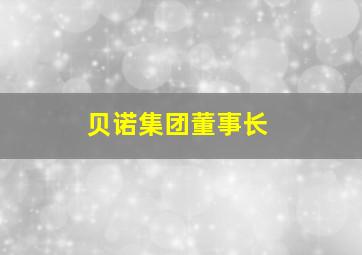 贝诺集团董事长