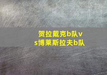 贺拉戴克b队vs博莱斯拉夫b队