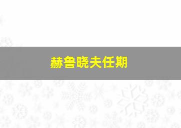 赫鲁晓夫任期