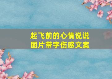 起飞前的心情说说图片带字伤感文案