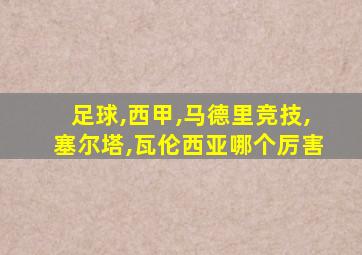 足球,西甲,马德里竞技,塞尔塔,瓦伦西亚哪个厉害