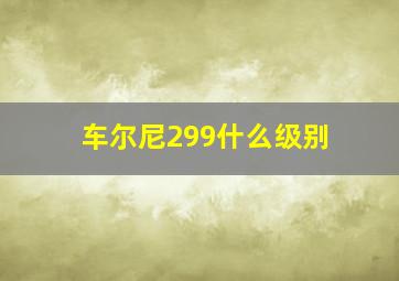 车尔尼299什么级别